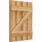 Ekena Millwork Spaced Board-n-Batten Shutters w/Z-Bar, Rough Sawn Western Red Cedar, 23W x 28H, PR RBS06Z23X028RWR - alternate 2